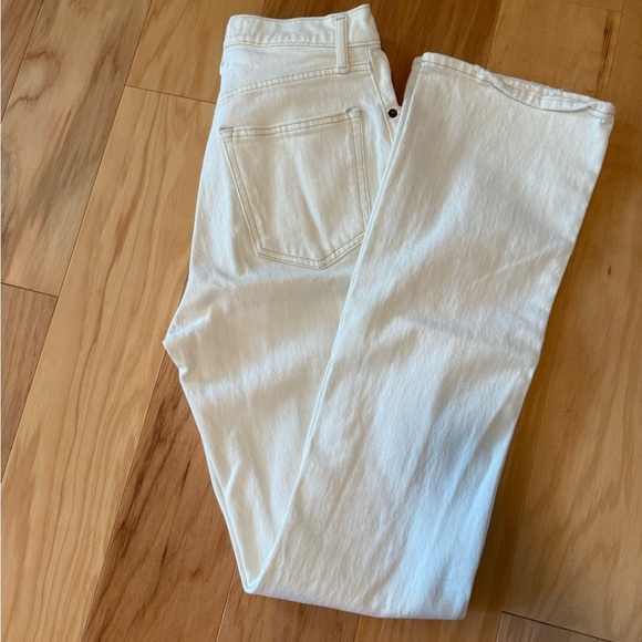 Abercrombie & Fitch Cream Flare Jeans - Picture 3 of 4